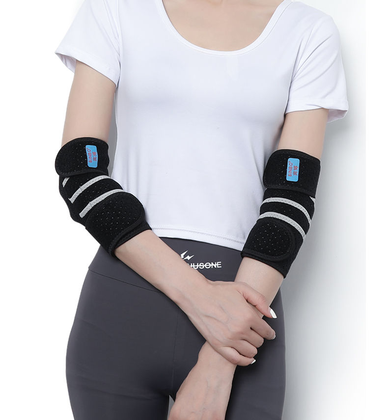 护肘关节保暖网球肘保护套运动胳膊疼手肘男女热敷 麟甲式磁疗护肘