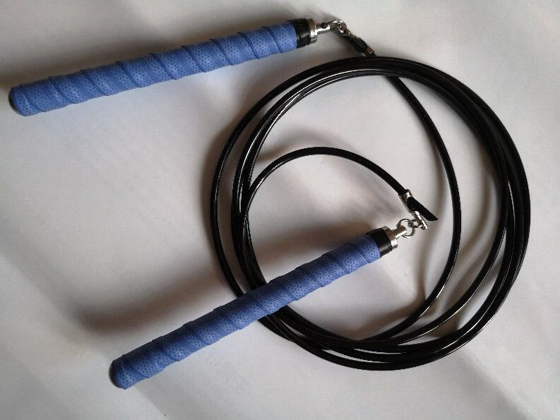 小米(mi)生态米家通用tpu跳绳耐磨耐寒5mm成人男士健身 蓝柄绿绳