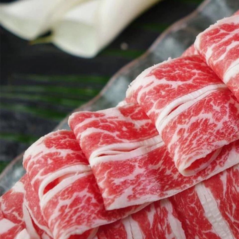 雪花肥牛卷新鲜牛肉卷涮火锅食材羊肉卷牛肉片批发一整箱 康胜谊 4斤