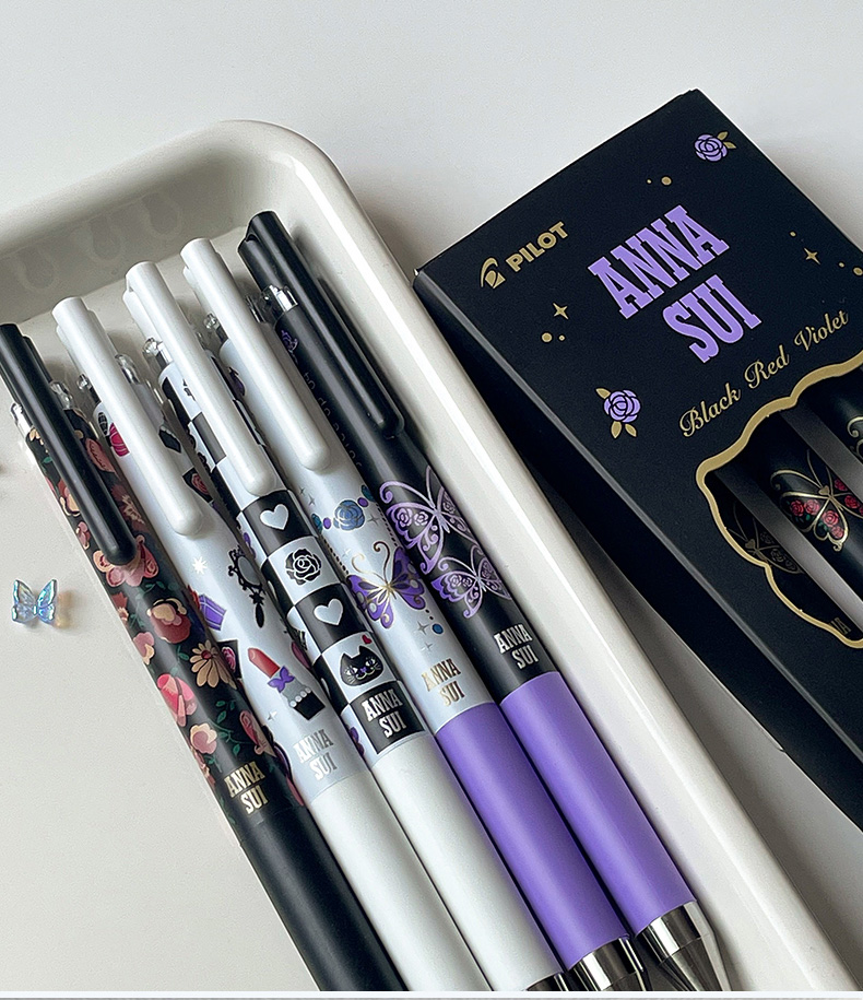 百乐(pilot) 日本果汁笔anna sui安娜苏限定中性笔蝴蝶图案juice up