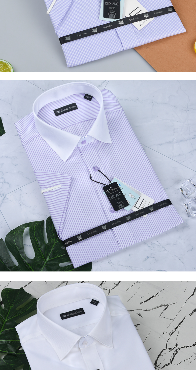 choya蝶矢衬衫男短袖衬衣高支纯棉免烫抗皱正装商务休闲日本高端品牌