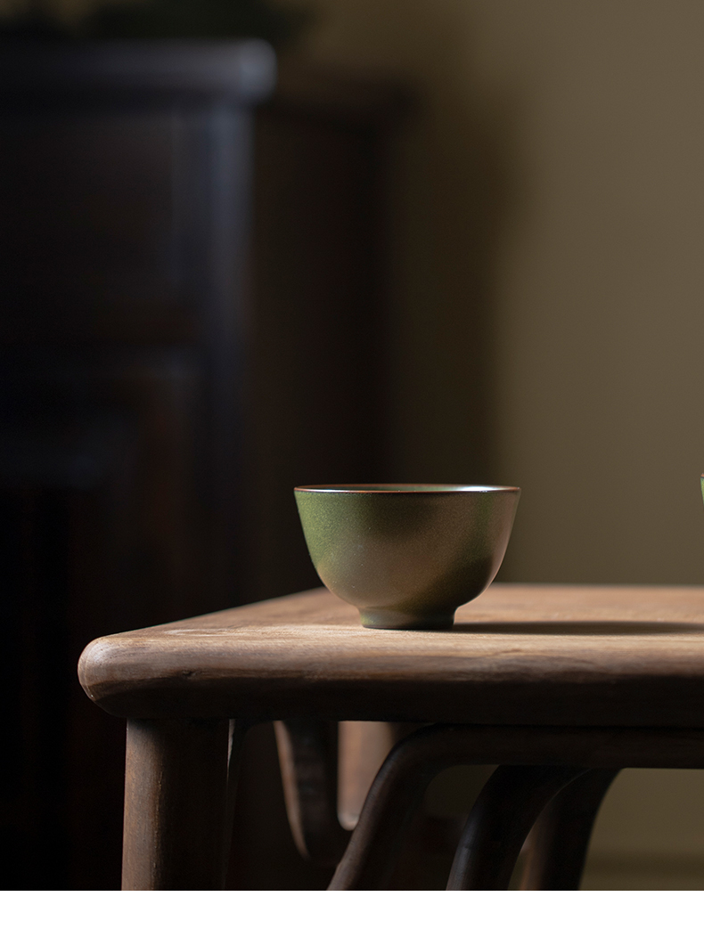 又见茶事 景德镇手工茶叶末釉茶杯个人专用大茶杯陶瓷功夫茶建盏茶杯