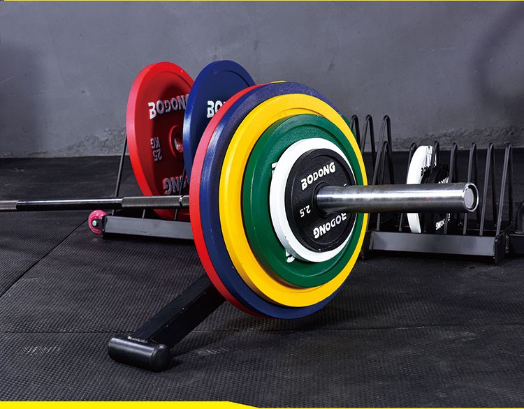高品质杠铃片训练奥片彩色薄片健身商用举重大孔片家用力量举杠铃片