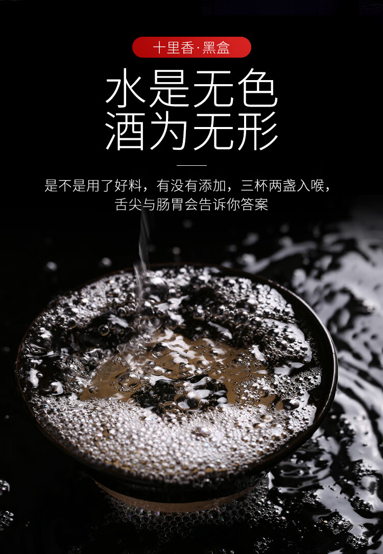 年货不打烊十里香酒新黑盒浓香型纯粮白酒五粮酿造朋友聚会52度黑盒