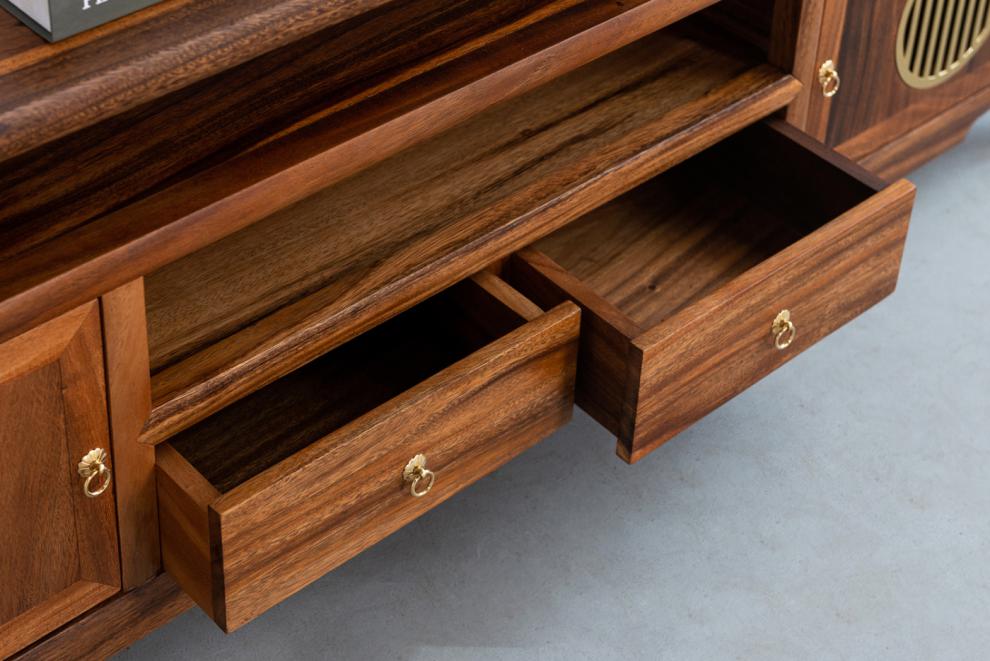 典得南美胡桃木电视柜进口原木木家具现货奥坎金檀巴花檀柚木订金