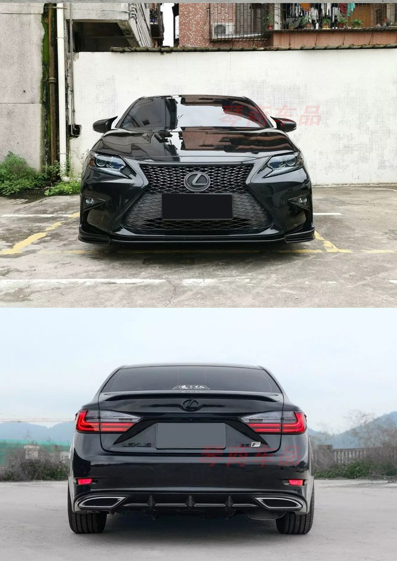雷克萨斯es200中网改装适用于1517es前铲es300h包围侧裙前唇1件亚光黑