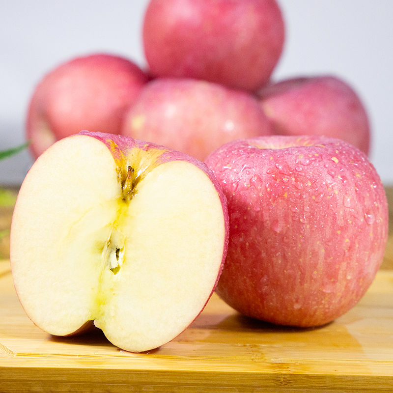 甘肃天水秦安精品高山红富士苹果10斤脆甜苹果 含箱5斤中果【图片