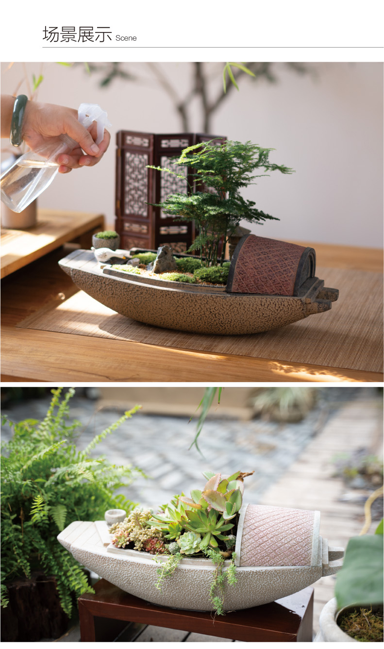 0060花盆-乌篷船(大,大理石色)【图片 价格 品牌 报价】-京东