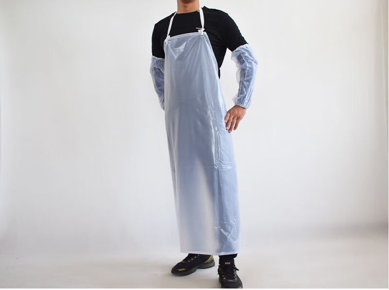 围裙男女防水防油加长软皮围裙上班工作厨房食品围裙恪信加厚版12090