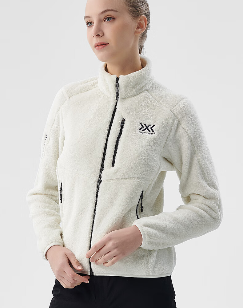 xbionic 律动保暖毛猴抓绒外套 秋冬滑雪内胆立领中间层女 22518 浅仓