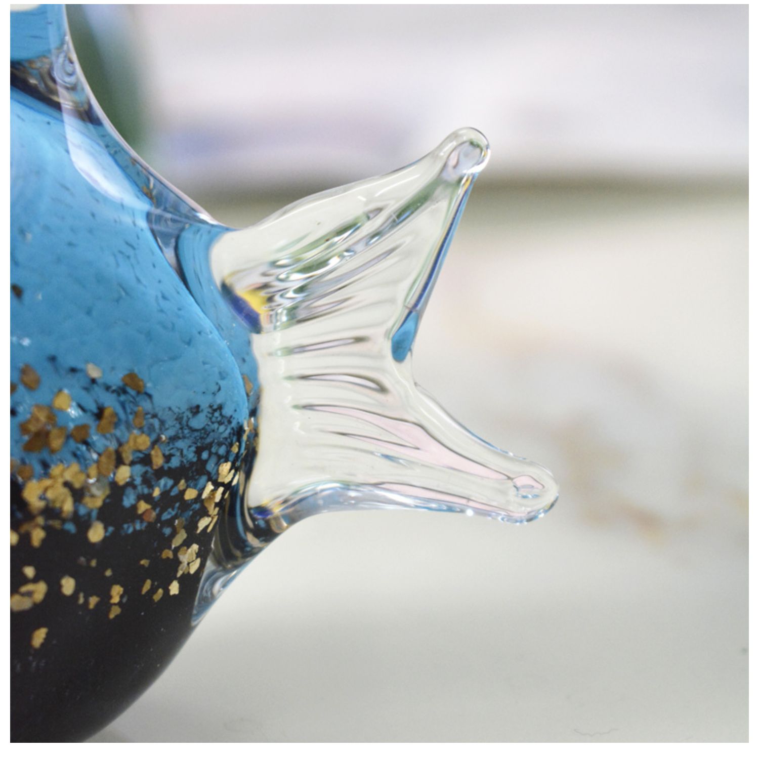 小动物摆件玻璃神仙鱼纯手工吹制桌面隔断现代客厅创意装饰工艺品