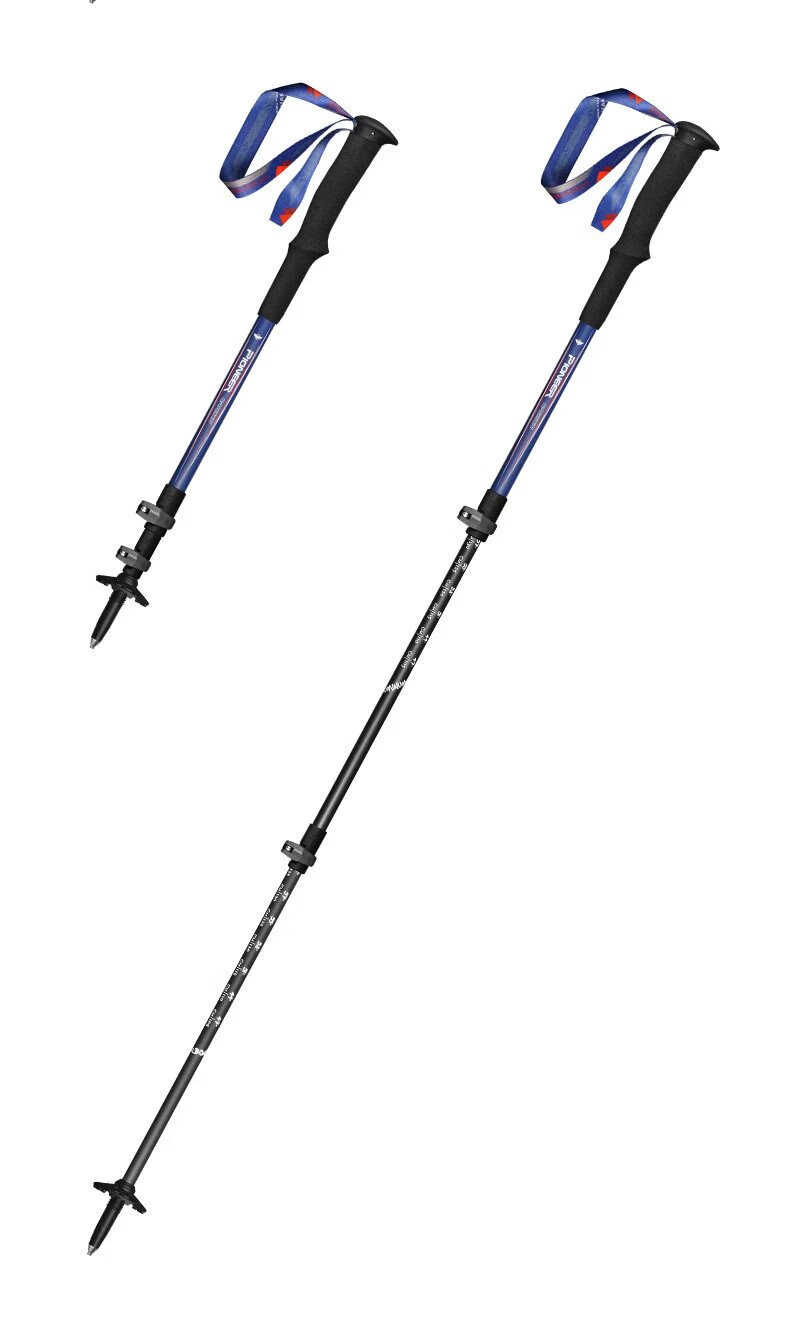 折叠开拓者天狼星碳素登山杖户外徒步爬山拐杖超轻伸缩折叠碳纤维手杖