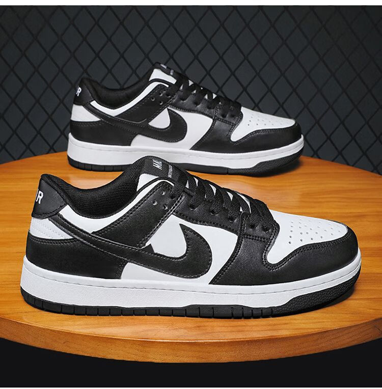 aj air1男鞋黑白熊猫du板鞋sb联名空军一号郭艾伦篮球鞋 湖蓝 专柜 35