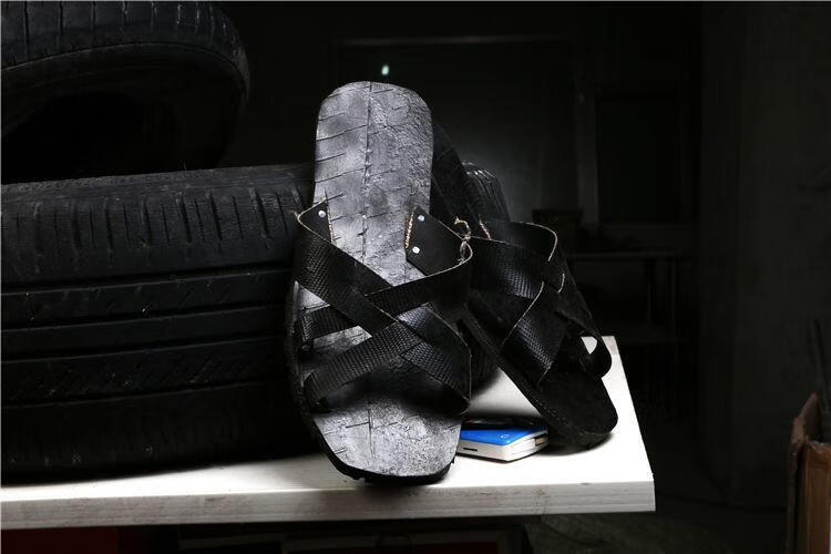 纯手工越南橡胶轮胎凉鞋老式复古怀旧拖鞋个性沂蒙大凉鞋丑鞋潮夏竹奈