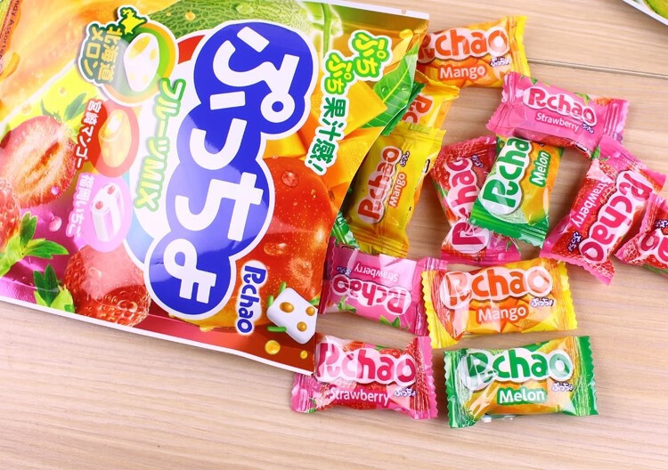 爱吃零食味觉糖果悠哈汽水糖葡萄碳酸糖水果软糖什锦糖 水果冰淇淋味