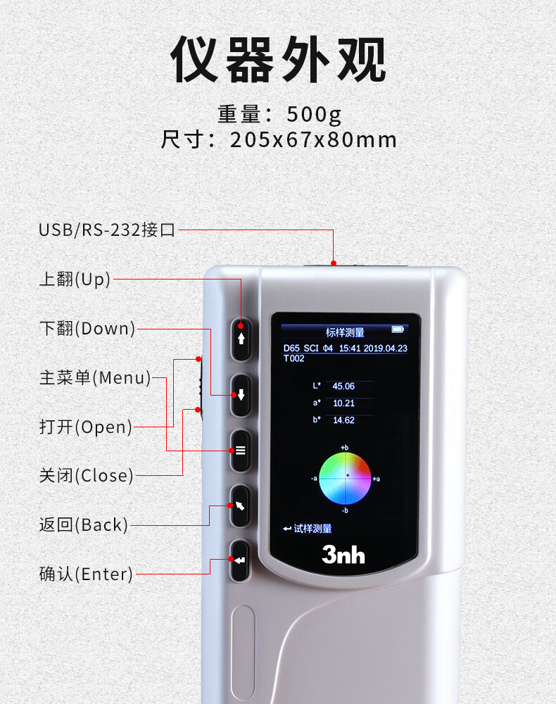 精密分光測色儀便攜式塗料布料檢測色彩分析色差儀器精密色差儀nr110