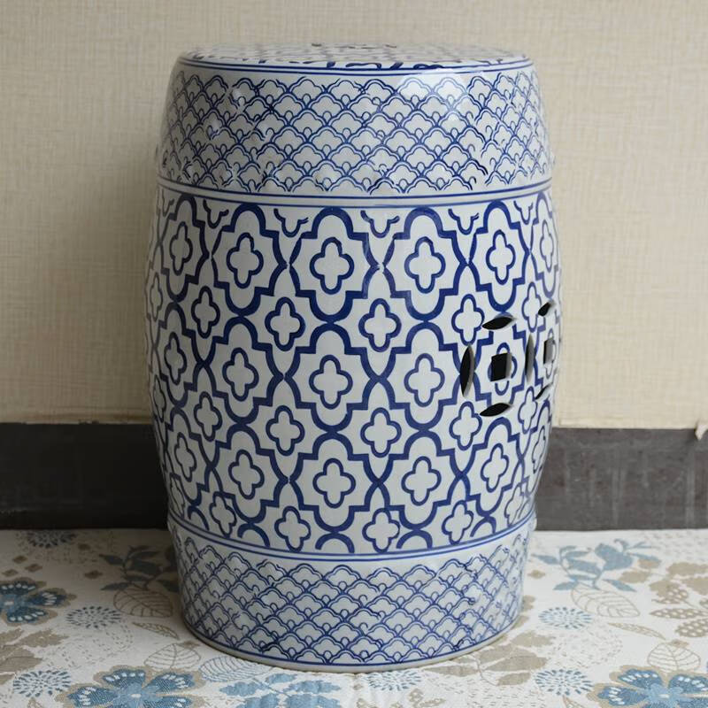 【精选好物】青花瓷鼓凳 手绘青花瓷换鞋凳陶瓷鼓凳梳妆凳子新古典