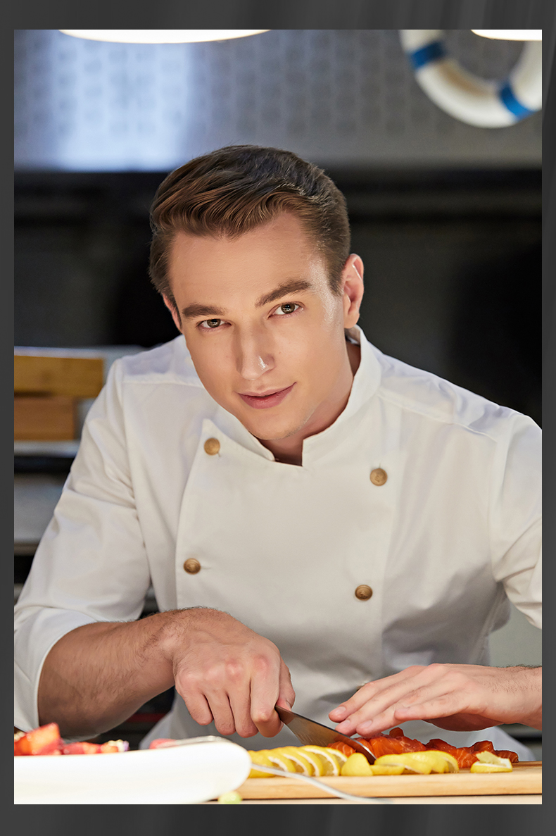 琴羽林酒店厨师工作服长袖秋冬高档西餐厅饭店后厨房衣服大厨工装定制