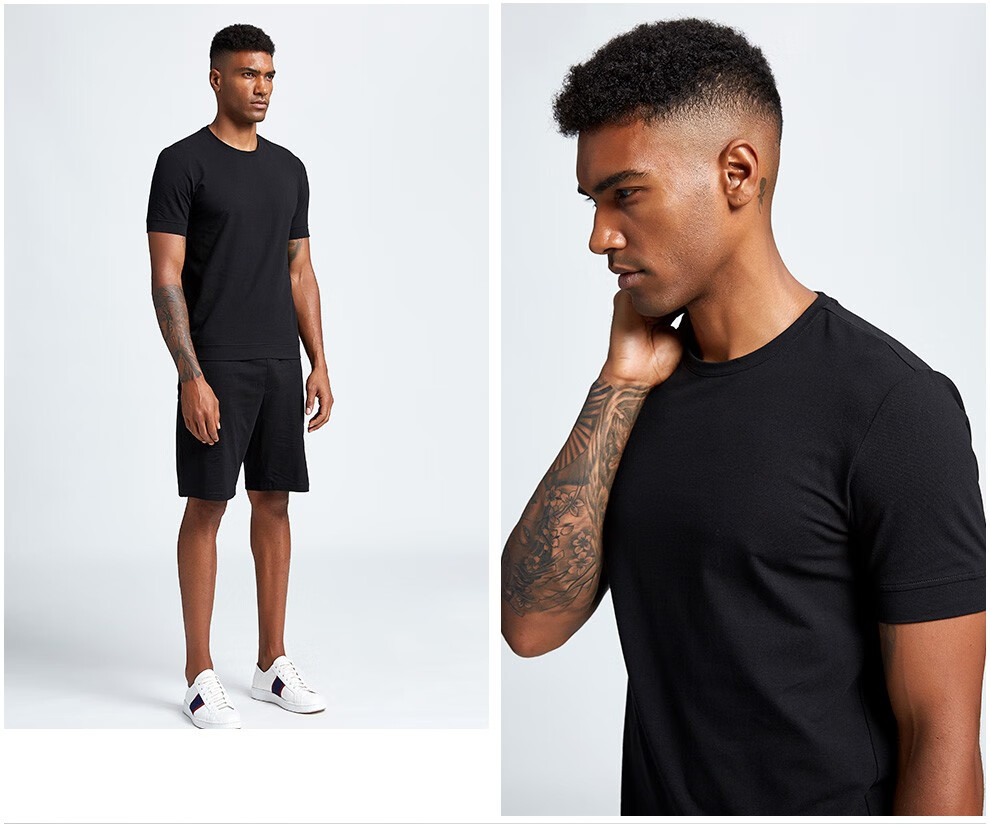 乔治汤米短袖t恤男纯色t恤简约舒适休闲男装白色xl