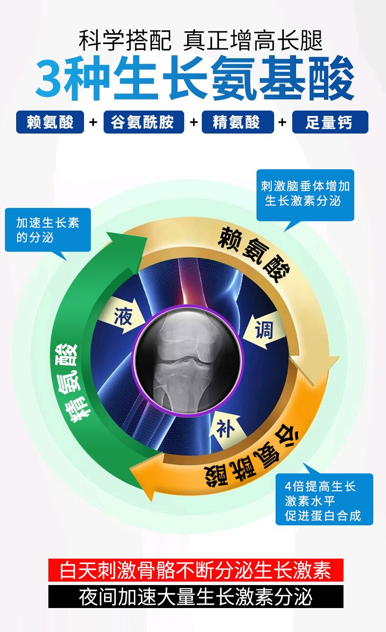 天然钙 钙片青少年长高成人助高增高乳矿物盐补钙中学生助长高赖氨酸不含生长激素药乳钙骨生长公式 图片价格品牌报价 京东