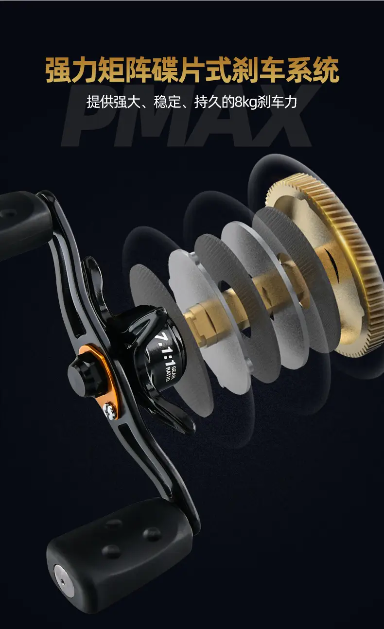abugarcia阿布pmax3水滴轮微物路亚金属鱼线轮p3防炸线远投磁力刹车