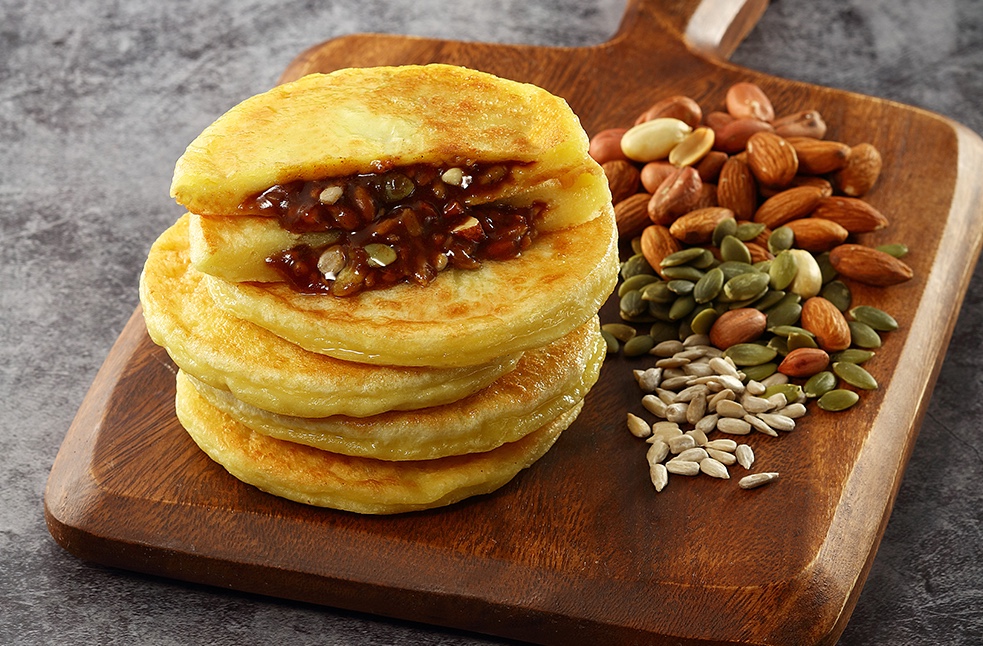 韩国原装进口坚果糖饼400g糯米味糯米糖饼原料糯米糍粑煎饼粉 (现货)