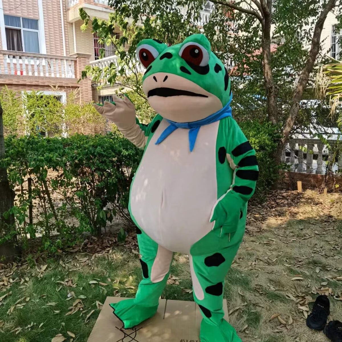 青蛙人偶服装青蛙气模卡通人偶服装人穿玩偶癞蛤蟆毛绒头套人形动漫