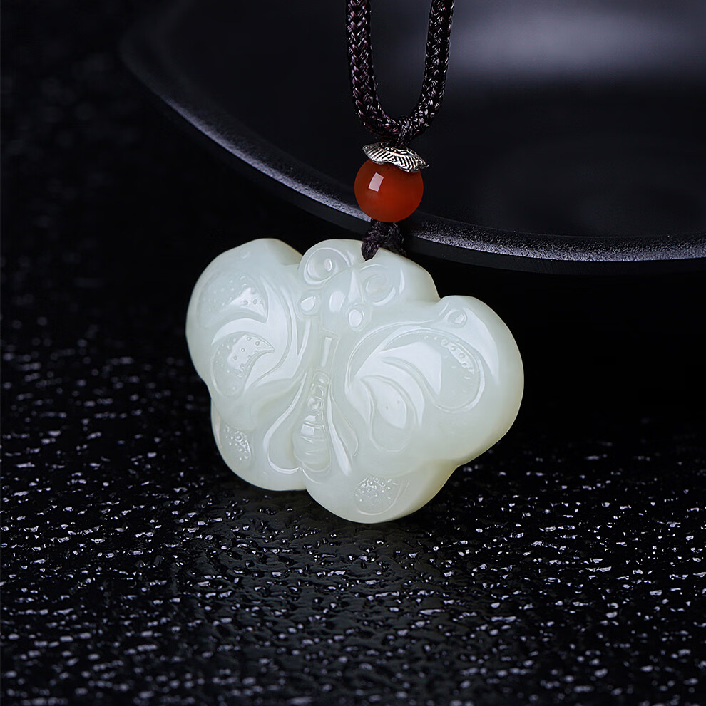 新疆天然玉石蝴蝶挂件玉佩颈饰礼品 款式二【图片 价格 品牌 报价】