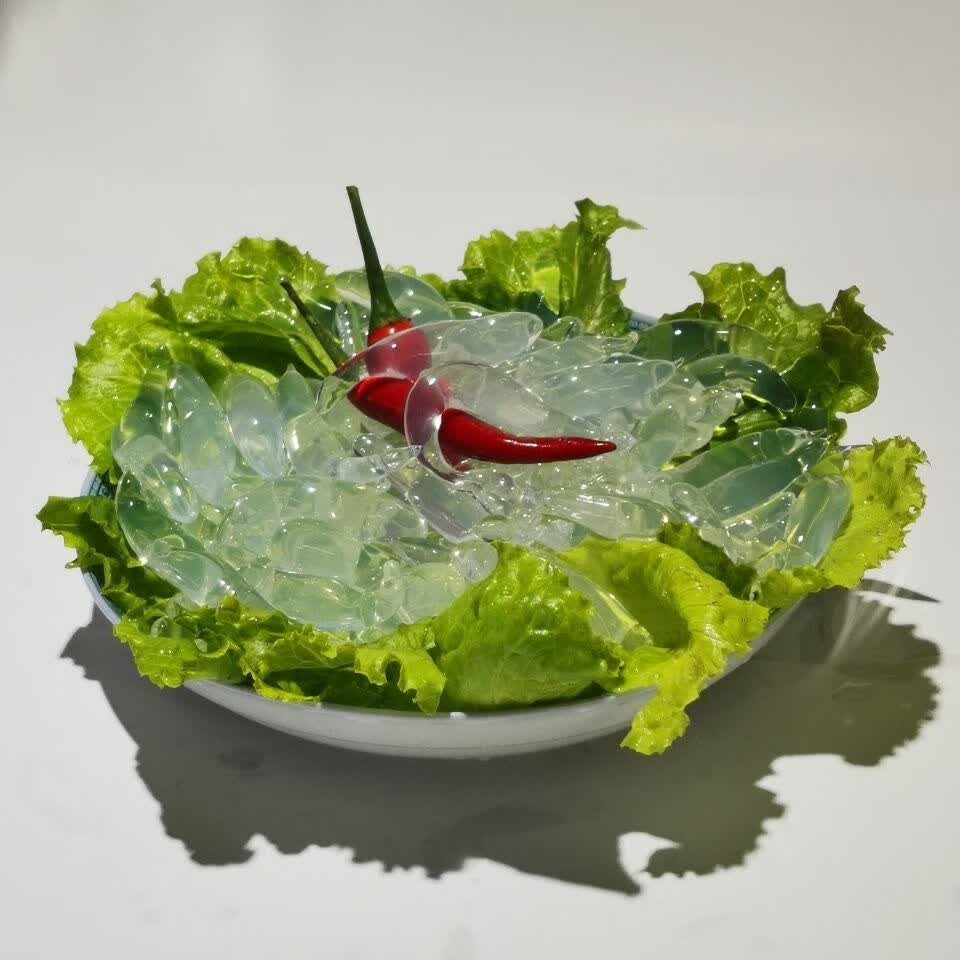素海蜇丝魔芋素丝水晶粉丝魔芋丝凉皮海蜇头凉拌菜火锅粉冒菜批发
