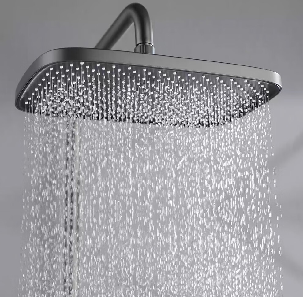 黛惑 日本bto 恒温淋浴花洒套装枪灰色智能数显增压花洒 冷热四档