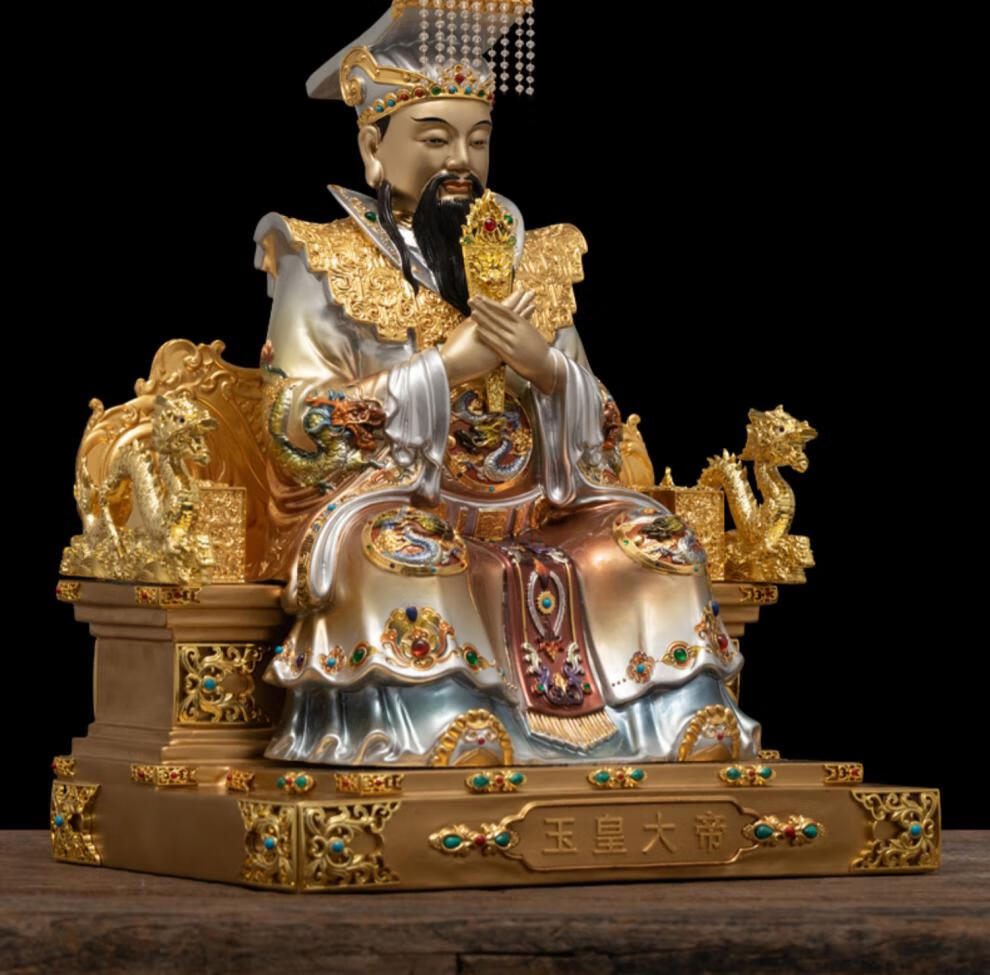 纯铜玉皇大帝神像家用昊天大帝佛堂瑶池圣母西王母娘娘神像 王母12
