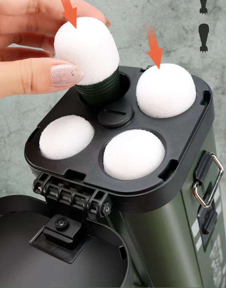 四联火箭炮rpg火箭发射筒玩具四连发迫击炮火箭筒导弹发射器大炮 四联