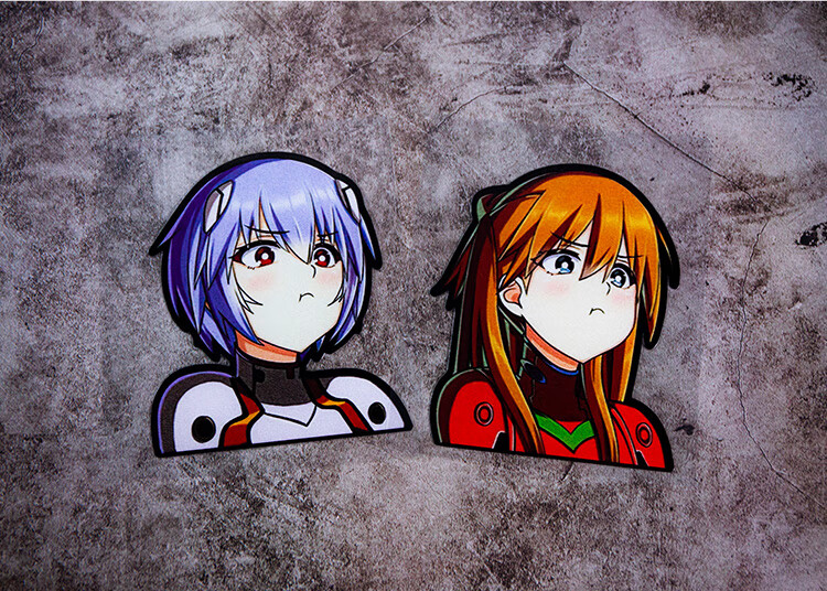 明日香车贴汽车贴纸jdm潮贴动漫卡通eva新世纪福音战士绫波丽明日香