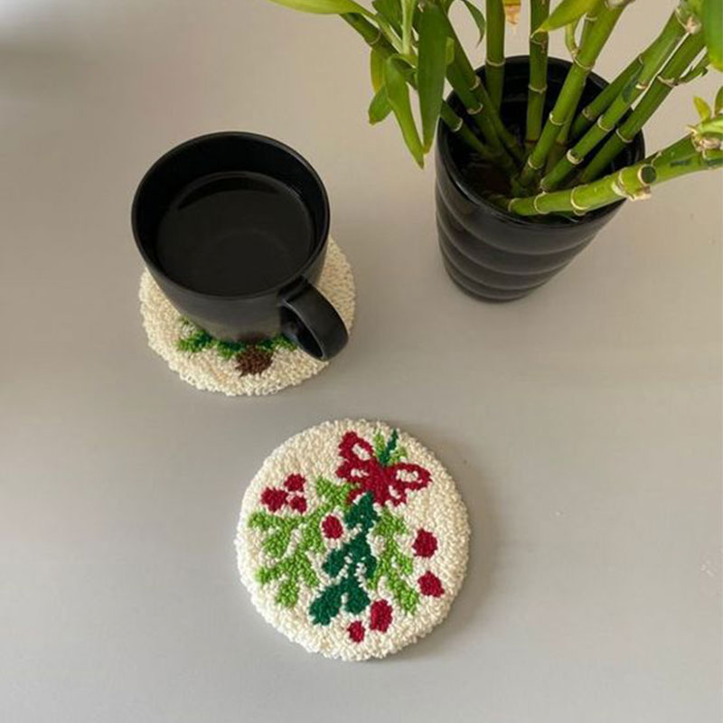 四叶草杯垫(材料包 戳针)【图片 价格 品