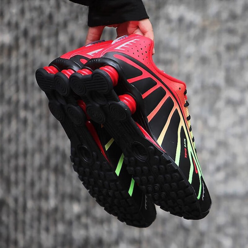 nike耐克新款男女鞋shox r4 内马尔联名炫彩气柱运动跑步鞋 bv1387