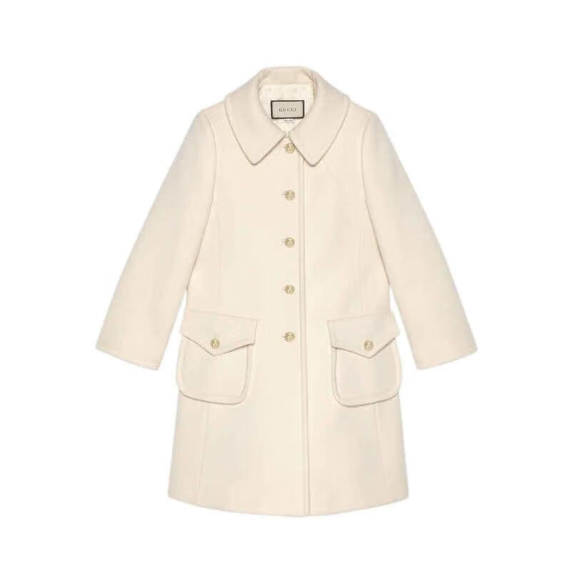 古驰gucci 大衣女士奢侈品饰标识纽扣羊毛大衣 9205 it-42【图片 价格