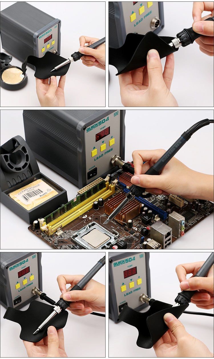 快克503 504维修工具quick焊接锡焊电烙铁无铅数显高频电焊台 qk504