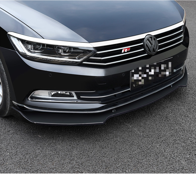 新迈腾b8黑色中网亮条迈腾改装黑武士装饰中网贴前脸前杠亮条 17-19款