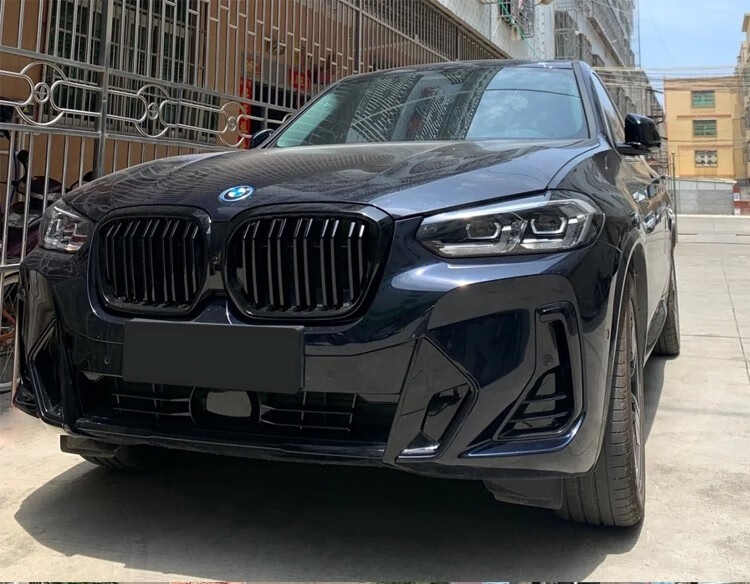 2022款宝马ix3中网适用于黑化套件新ix3x4黑化套件碳纤维改装 18-21款