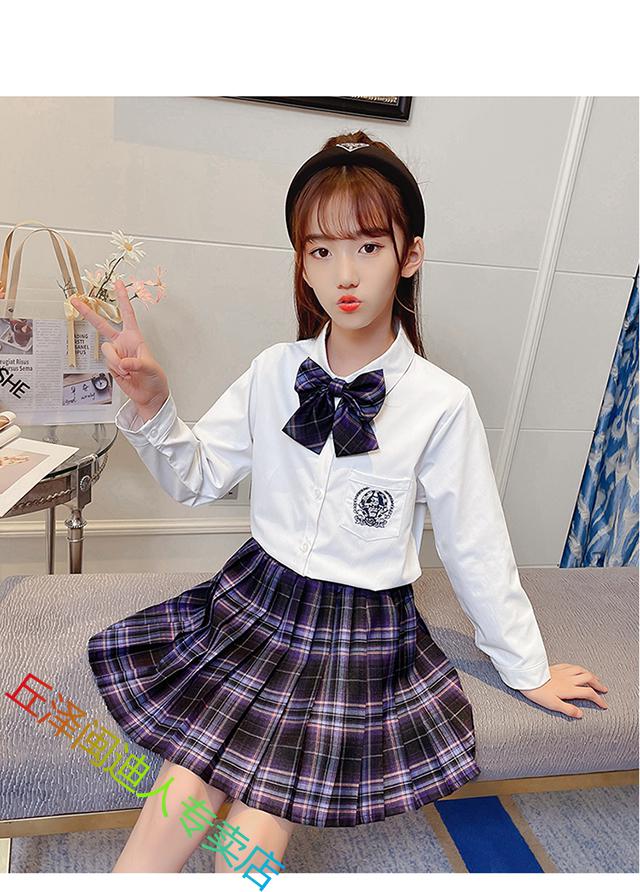 小女孩小朋友衣服女童jk儿童校服套装裙子春秋学院风12小学生胖长袖大