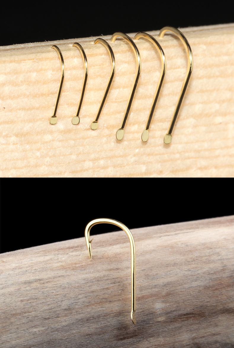 金袖无倒刺鱼钩竞技台钓鱼钩超强穿透力10枚袋装钓钩渔具用品垂钓配件