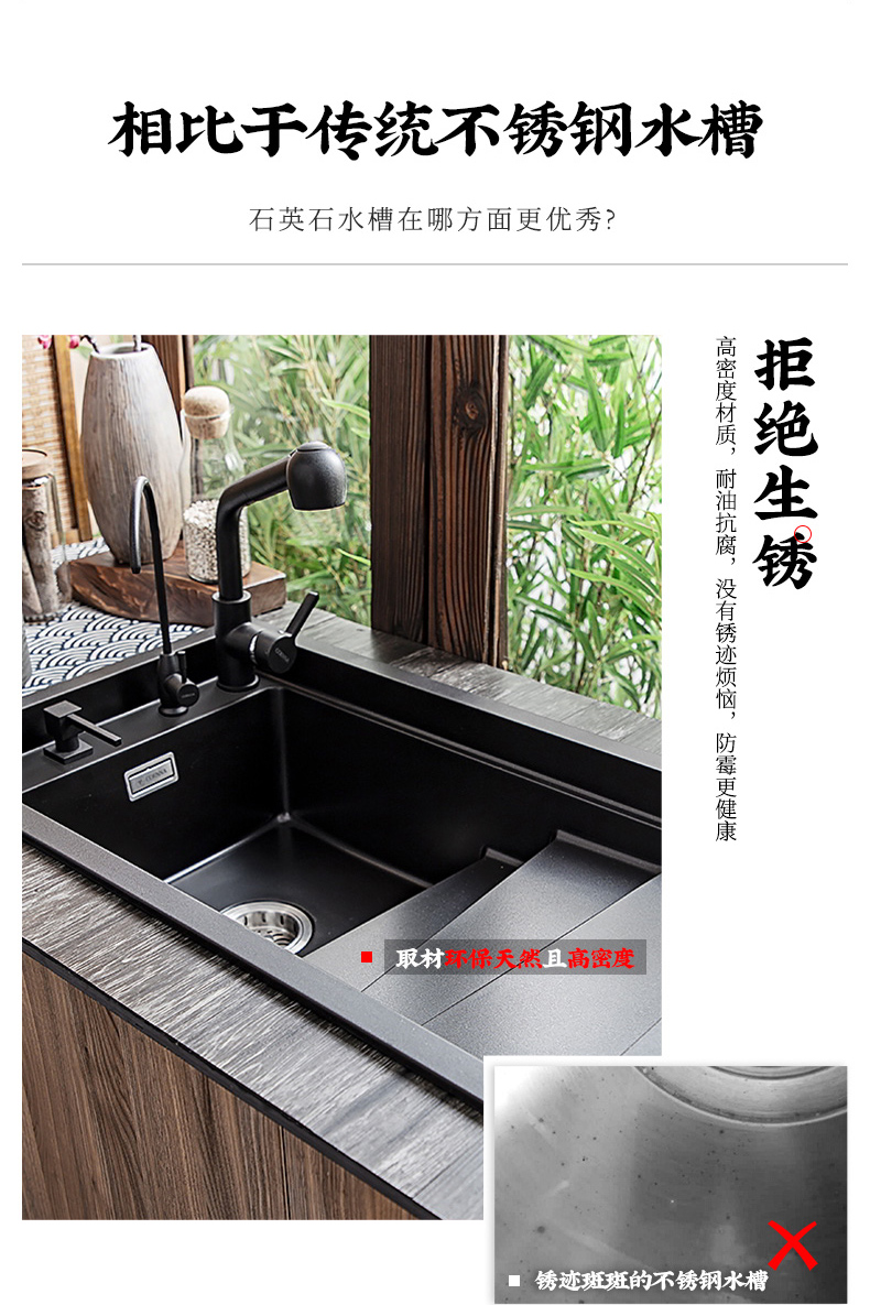 科恩纳石英石水槽单槽台下盆阶梯式厨房洗菜盆花岗岩加厚洗碗池家用xw7647 3金砂黑抽拉套餐 裸槽 下水 龙头 图片价格品牌报价 京东 科恩纳石英石水槽单槽台下盆阶梯式厨房洗菜盆花岗岩加厚洗碗池家用xw7647 3金砂黑抽拉套餐 裸槽 下水 龙头 图片价格品牌报价 京东