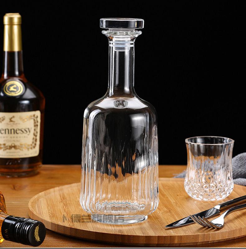 洋酒瓶空瓶水晶玻璃洋酒瓶空瓶威士忌酒樽家用醒酒器红酒装饰酒具樽 1
