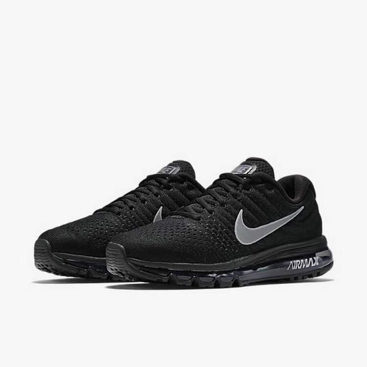 ni耐ke克官方黑金airmax2017全掌气垫跑鞋男鞋网面运动休闲增高夏秋
