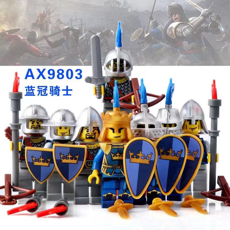 乐高(lego)乐高公仔中世纪骑士古罗马士兵军事人仔儿童积木拼装人偶