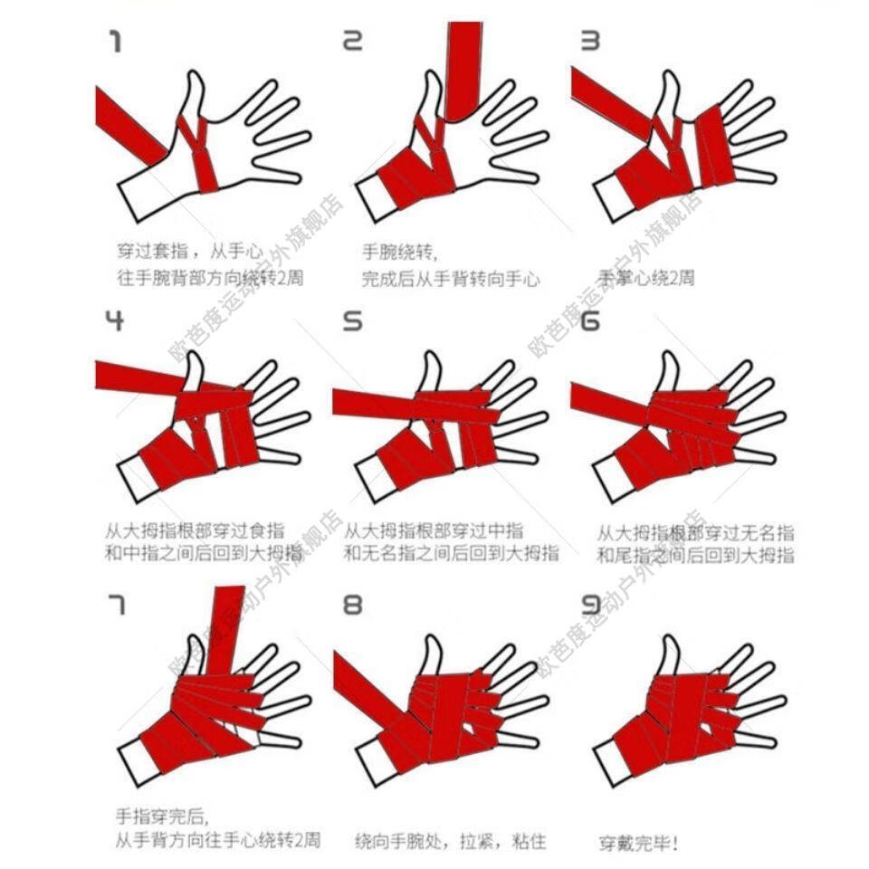 1.5米拳击绷带缠法图解图片
