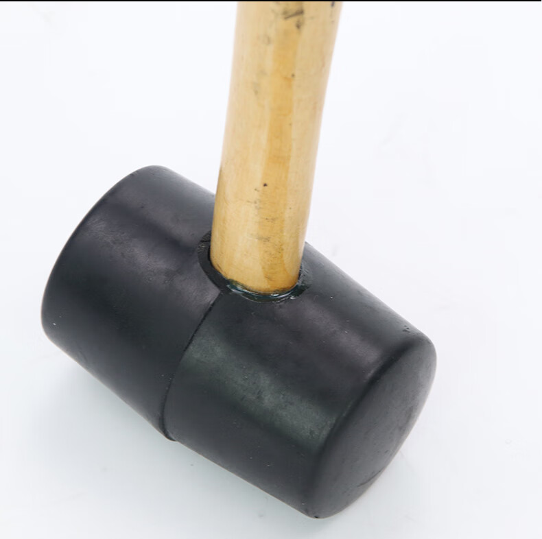 长城橡胶锤子皮胶锤大号牛筋榔头贴砖装修安装工具皮锤 木柄8oz