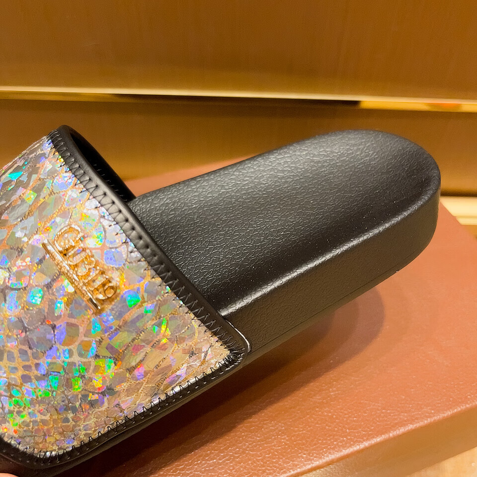 欧洲站酷奇·酷琦gg2022年烫钻拖鞋男软底外穿防滑凉拖炫彩色 42