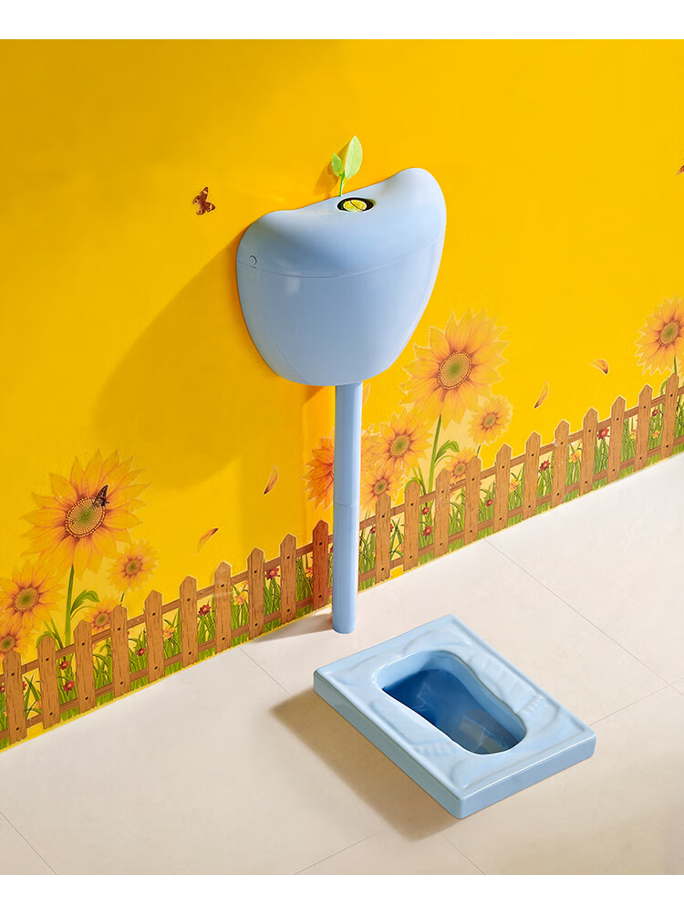 幼儿园儿童彩色蹲便器 早教小孩防臭蹲坑蹲厕 陶瓷便器大小便池 白色