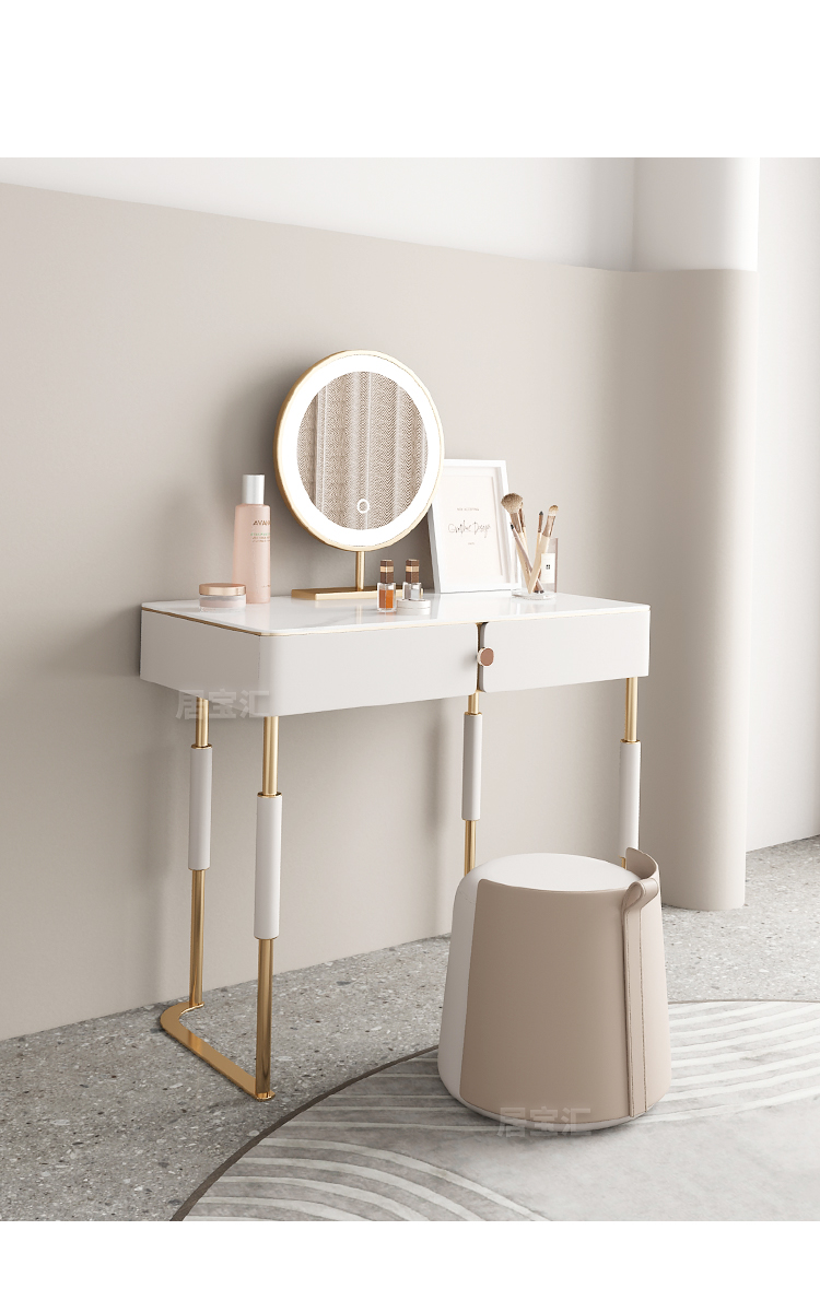 居宝汇 北欧梳妆台墙角2022年新款创意收纳网红ins风卧室现代简约化妆